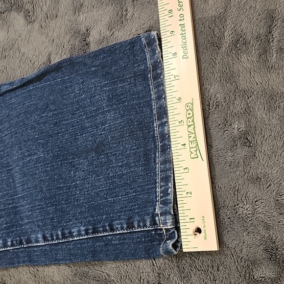 Tommy Hilfiger Snap Button Fly High Waist Wide Leg Bootcut Blue Jeans Size 12 - Picture 10 of 10